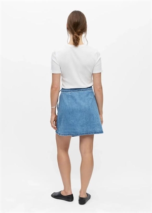 Rosie mw denim short wrap skirt Blue Denim Object 